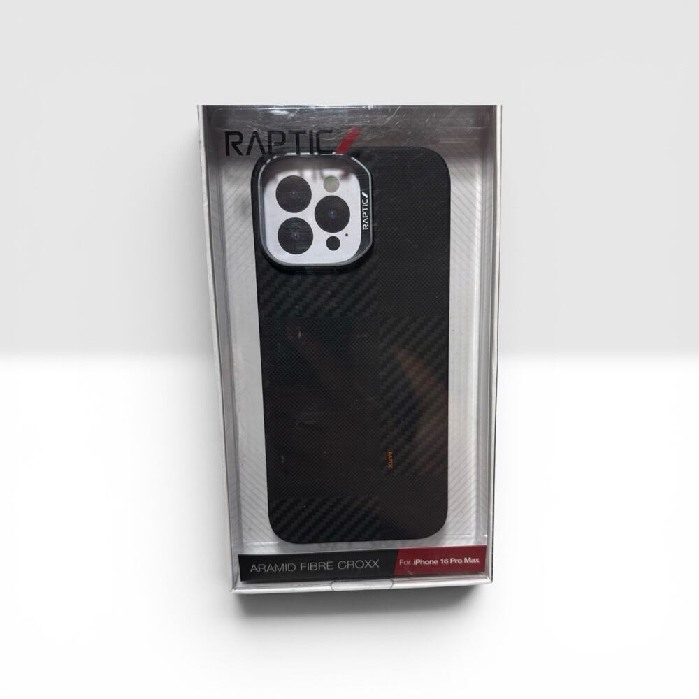 Raptic Aramid Fibre Crox iPhone 16 Pro Max Carbon Fiber Case